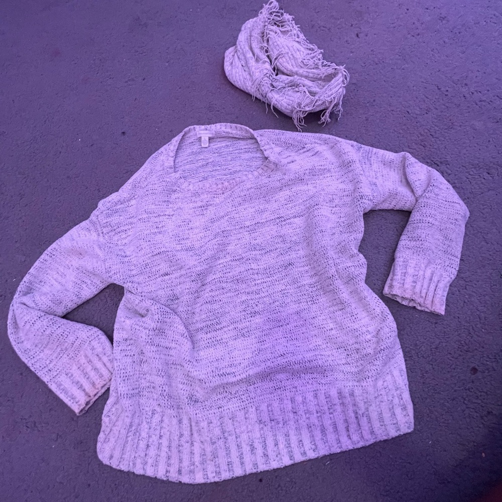 comfy sweater with scarf